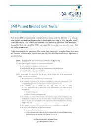 SMSF's and Related Unit Trusts - Guardian Partners