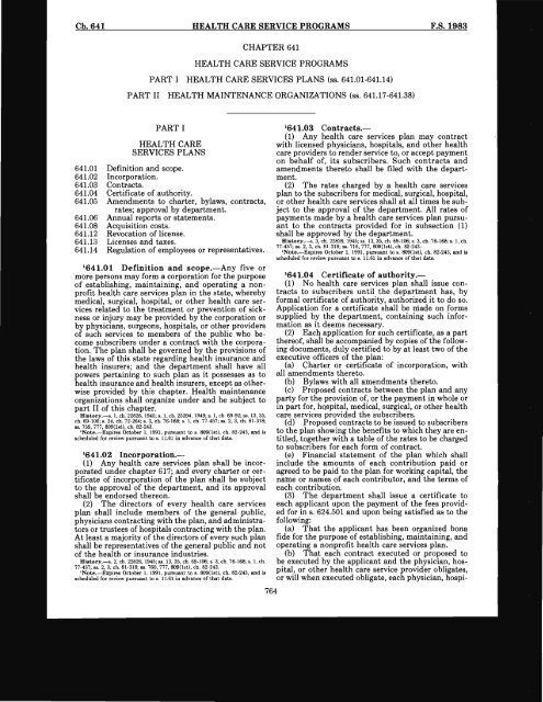 Florida Statutes 1983, Volume 3 - Florida State University College of ...