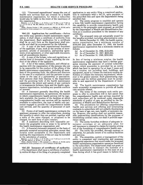 Florida Statutes 1983, Volume 3 - Florida State University College of ...