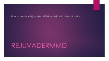 Rejuvaderm MD at Home Professional Microdermabrasion Machine