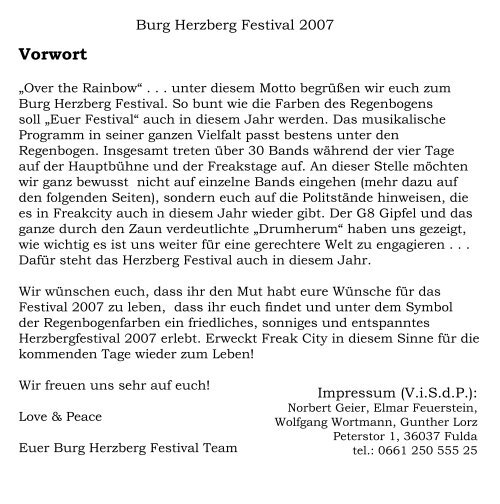 2007 - Burg Herzberg Festival
