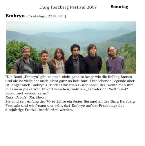 2007 - Burg Herzberg Festival