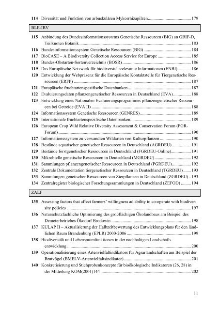 Forschungsarbeiten zum Thema Biodiversität aus den ... - Genres