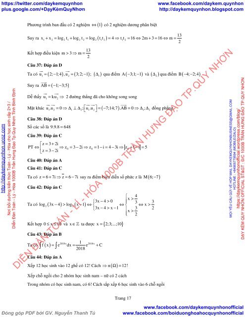 Bộ đề thi thử THPT QG 2018 Các môn TOÁN - LÍ - HÓA Các trường THPT Cả nước CÓ HƯỚNG DẪN GIẢI (Lần 21) [DC04052018]