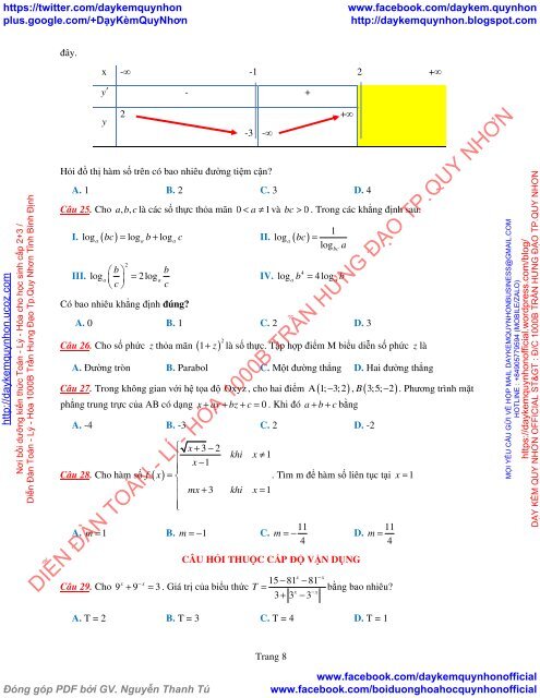 Bộ đề thi thử THPT QG 2018 Các môn TOÁN - LÍ - HÓA Các trường THPT Cả nước CÓ HƯỚNG DẪN GIẢI (Lần 21) [DC04052018]