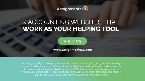 There are 9 Accounting Websites that Work as Your Helping Tool