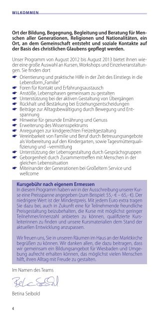 Feiern und Arbeiten am Schlossplatz - Familien-Bildungsstätte ...