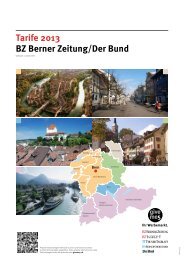 Tarife 2013 BZ Berner Zeitung/Der Bund - myTamedia
