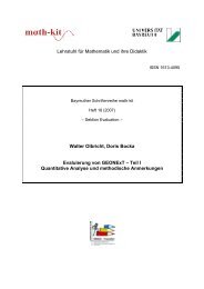 Lehrstuhl für Mathematik und ihre Didaktik Walter Olbricht, Doris ...