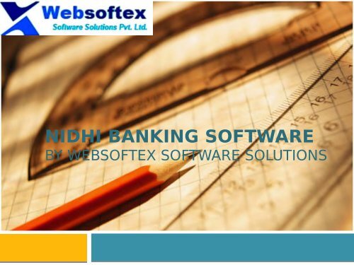 Nidhi Banking Software by Websoftex