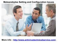 Malwarebytes Setting and Configuration Issues