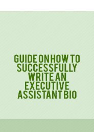 Guide on How to Successfully Write an Executive Assistant Bio