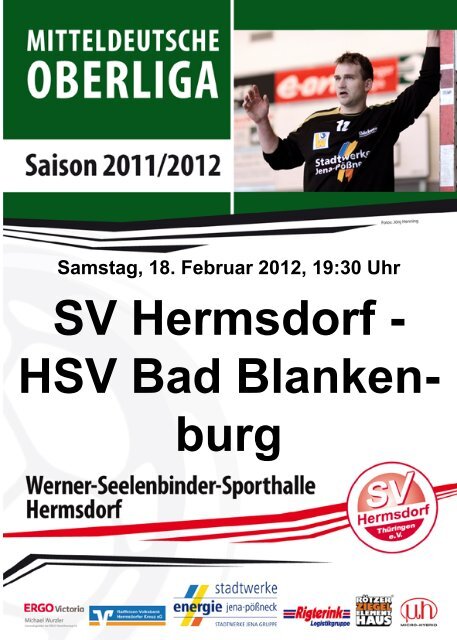 SV Hermsdorf - HSV Bad Blanken- burg - Aktuelles