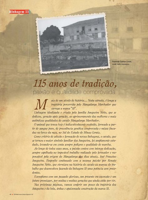 Revista 53 TOP MARCHADOR-EDIÇÃO ESPECIAL 115 ANOS DE LINHAGEM