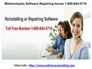 Malwarebytes Software Repairing Issues 1-800-644-5716