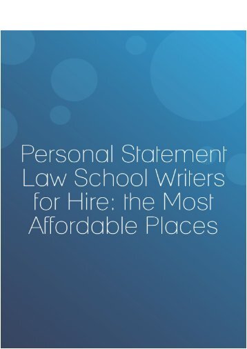 Personal Statement Law School Writers for Hire: The Most Affordable Places