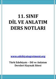 11.SINIF DİL VE ANLATIM DERS NOTLARI