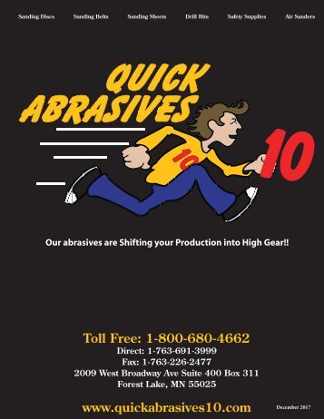 Quick Abrasives 10 Catalog Revised Dec 2017