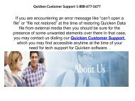 Quicken Customer Support 1-888-677-5677 