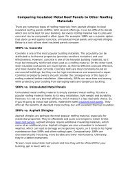 Comparing Insulated Metal Roof Panels to Other Roofing Materials