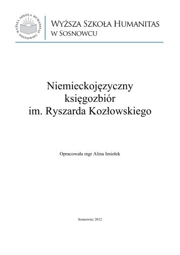 Niemieckojęzyczny księgozbiór im. Ryszarda Kozłowskiego