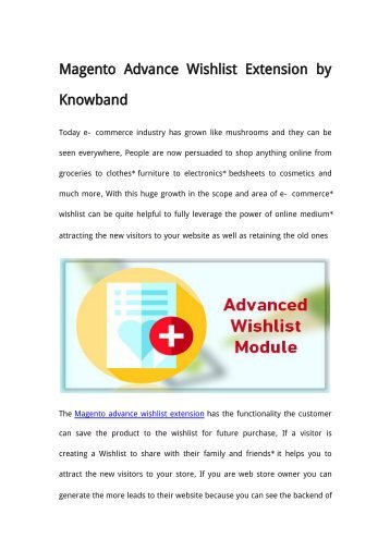 Magento Advance Wishlist Extension by Knowband