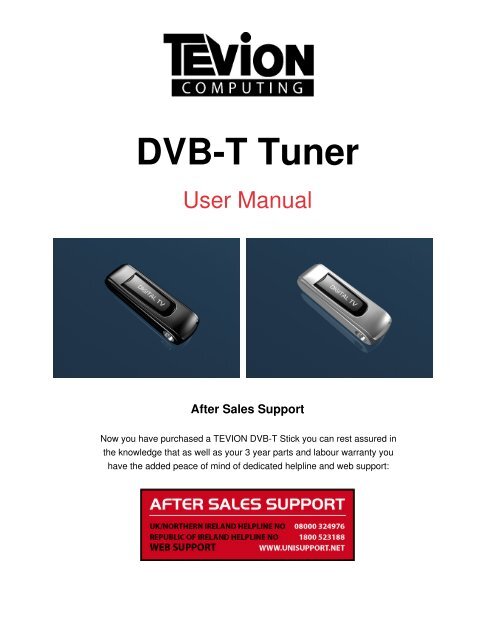 Slette Mediate etiket DVB-T Tuner - unisupport