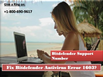 Fix Bitdefender Antivirus Error 1603 