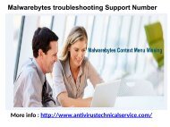 Malwarebytes troubleshooting Support Number