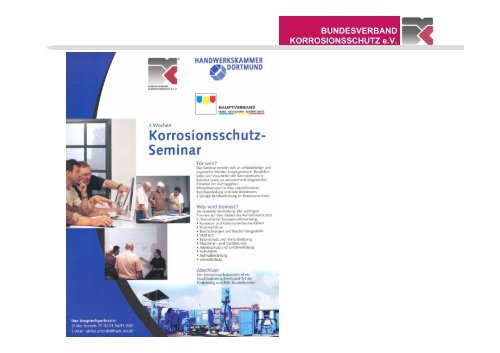 Konzeption Fortbildung BVK - Bundesverband Korrosionsschutz e.V.