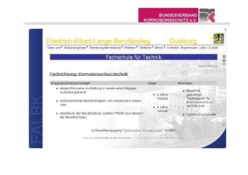 Konzeption Fortbildung BVK - Bundesverband Korrosionsschutz e.V.