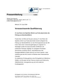 Pressemitteilung - IHK Fulda