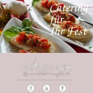 Catering, Partyservice, Speisen und Getränke vom Schlosscafe Beuren