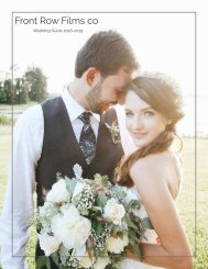 Front Row Films co Wedding Guide