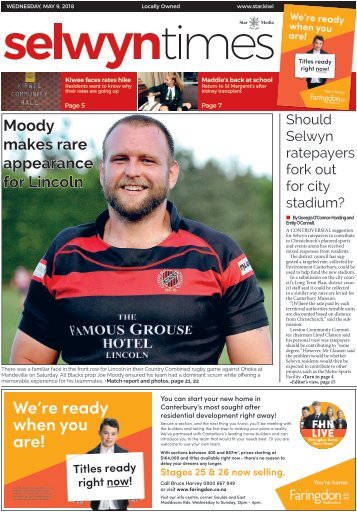 Selwyn Times: May 09, 2018