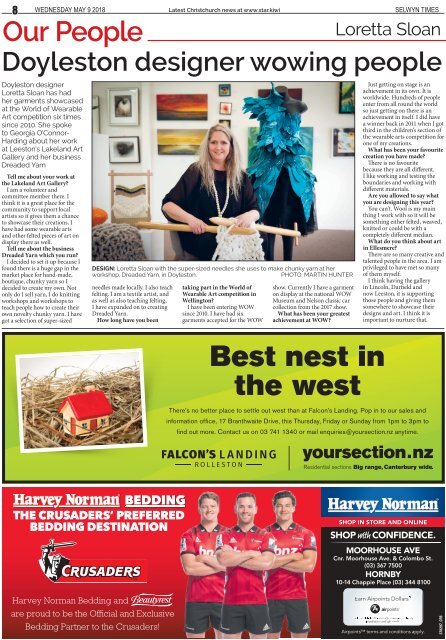 Selwyn Times: May 09, 2018