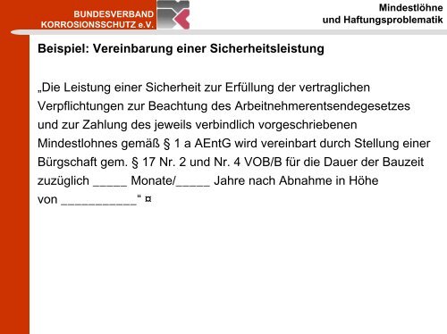 MindestlÃƒÂƒÃ‚Â¶hne - Bundesverband Korrosionsschutz e.V.