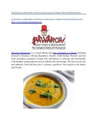 Exclusively crafted dishes with best restaurants in Udaipur Bawarchi Restaurants