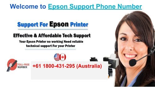 How to Get free epson tech support number +61-1800-431-295 Australia.