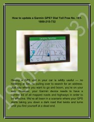 How to update a Garmin GPS Dial Toll free No. +61-1800-215-732