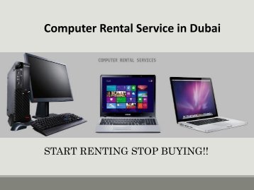 Computer Rental Services in Dubai