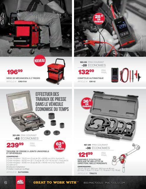 Mac Tools Verchères | Circulaire 6