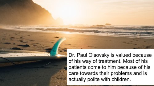 Dr. Paul Olsovsky - Provide Eye Care Service