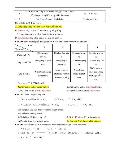 TỔNG ÔN LÝ THUYẾT - 622 CÂU TRẮC NGHIỆM - ÔN THI THPTQG 2017 (WITH ANSWER KEY)