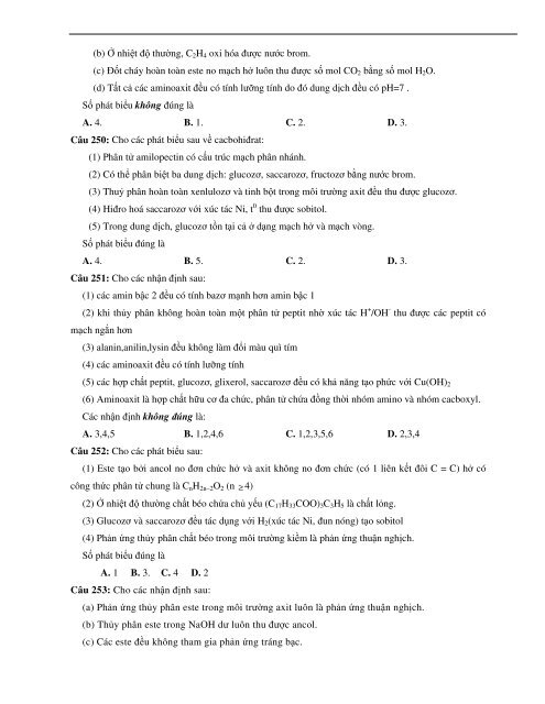 TỔNG ÔN LÝ THUYẾT - 622 CÂU TRẮC NGHIỆM - ÔN THI THPTQG 2017 (WITH ANSWER KEY)