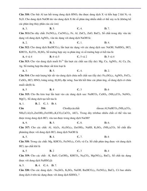 TỔNG ÔN LÝ THUYẾT - 622 CÂU TRẮC NGHIỆM - ÔN THI THPTQG 2017 (WITH ANSWER KEY)