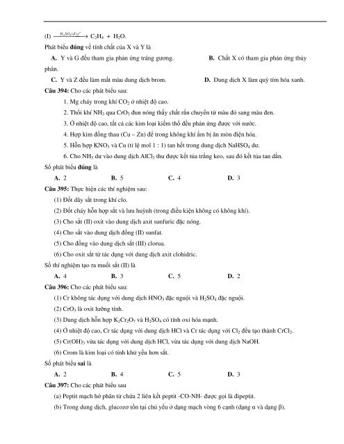 TỔNG ÔN LÝ THUYẾT - 622 CÂU TRẮC NGHIỆM - ÔN THI THPTQG 2017 (WITH ANSWER KEY)