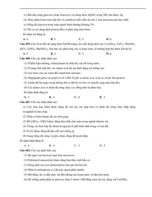 TỔNG ÔN LÝ THUYẾT - 622 CÂU TRẮC NGHIỆM - ÔN THI THPTQG 2017 (WITH ANSWER KEY)