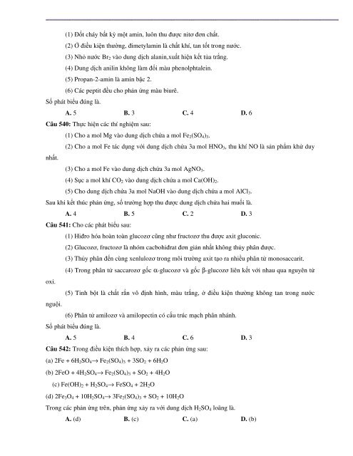 TỔNG ÔN LÝ THUYẾT - 622 CÂU TRẮC NGHIỆM - ÔN THI THPTQG 2017 (WITH ANSWER KEY)