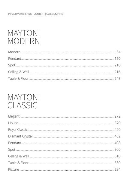 Blätter-Katalog Maytoni 2018